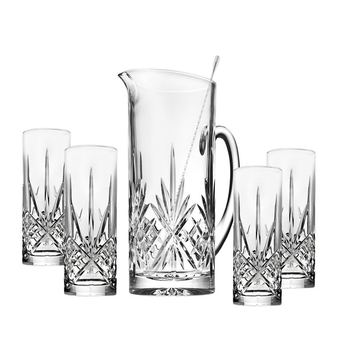 Godinger Silver Art Co Dublin Crystal 5 Piece Pitcher Set & Reviews
